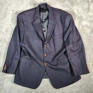 Vintage Ralph Ralph Lauren RRL Blazer Men's Size 50R Blue Three Button 100% Wool